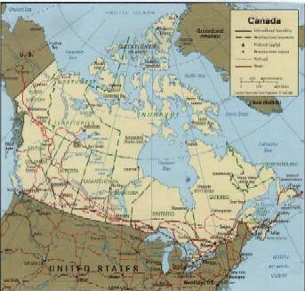 Kanada Landkarte