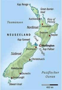 Neuseeland Karte
