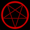 Satans Pentagramm und verkehrtes Kreuz