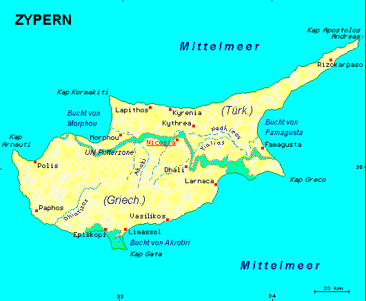 Auscon Unficyp Nordzypern und Sdzypern die geteilte Insel im Mittelmeer